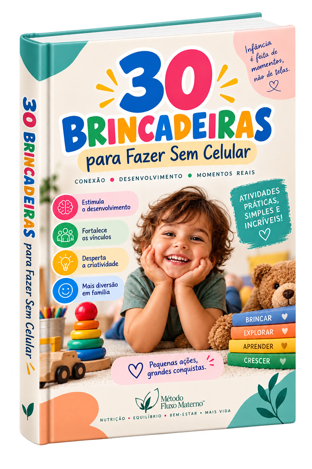 Mockup do e-book 30 Brincadeiras para Fazer sem Celular