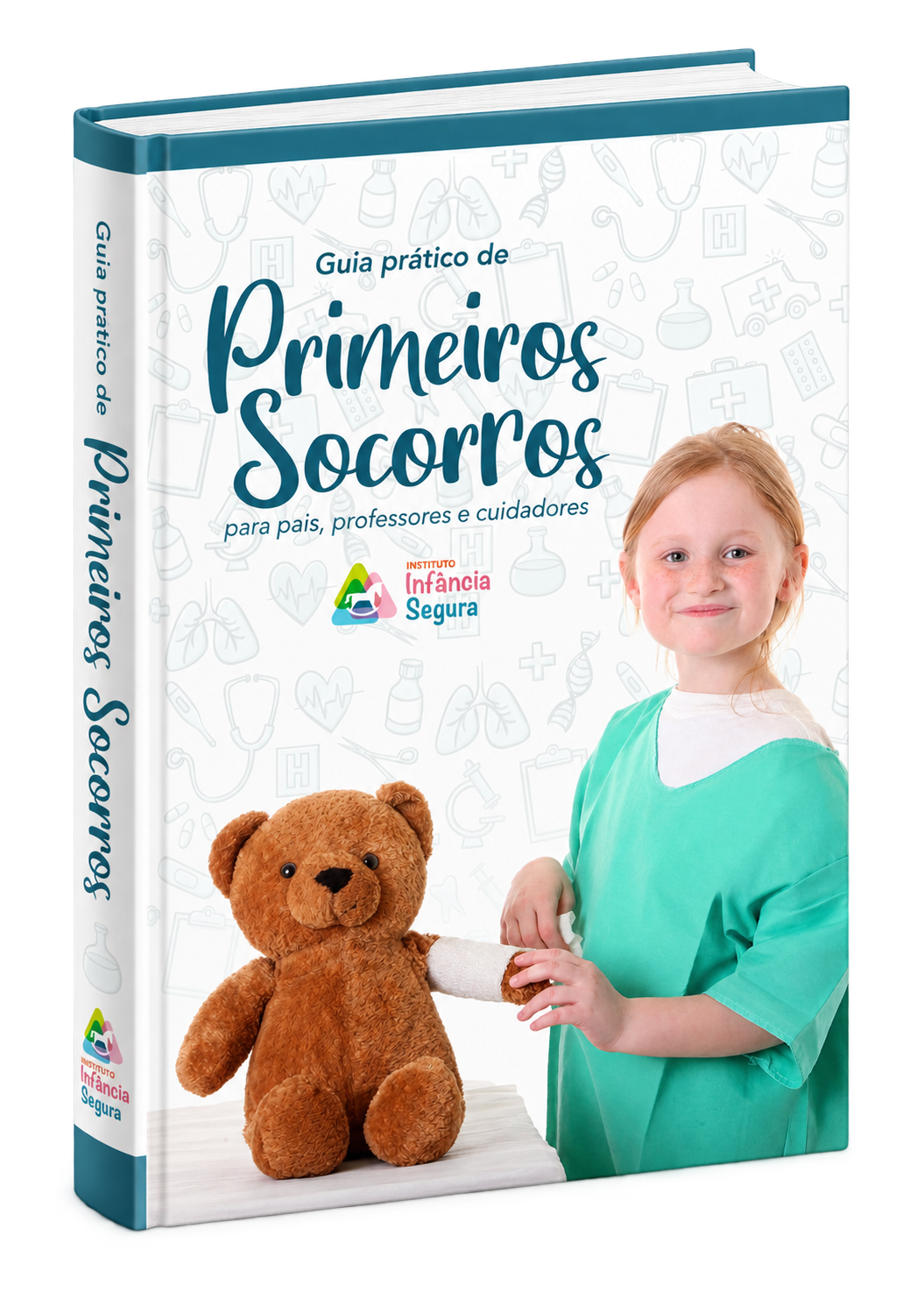 Mockup do e-book Primeiros Socorros Infantis